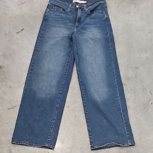 Levi's Deep Blue Wide Leg Jeans